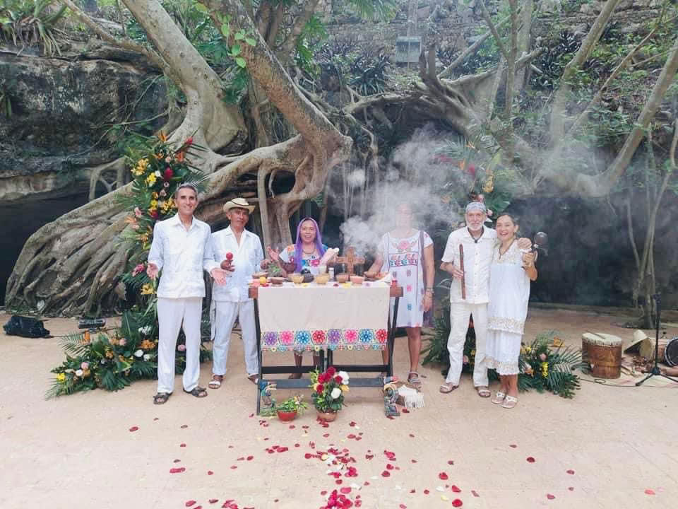 伝統的なマヤの結婚結合セレモニー