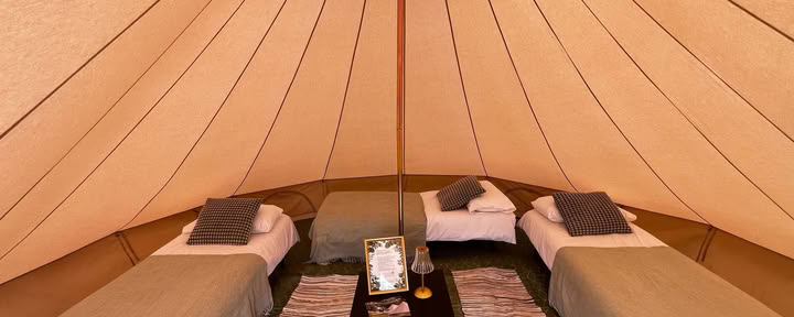 Solo Traveller | Private Bell Tent | Single Bed